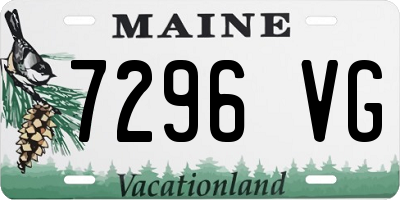 ME license plate 7296VG