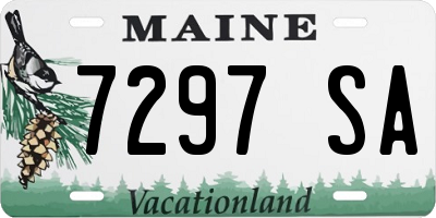 ME license plate 7297SA