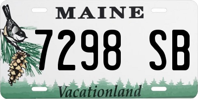 ME license plate 7298SB