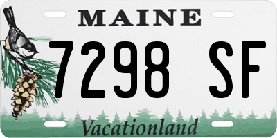 ME license plate 7298SF