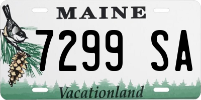 ME license plate 7299SA