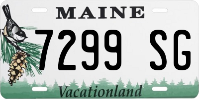 ME license plate 7299SG