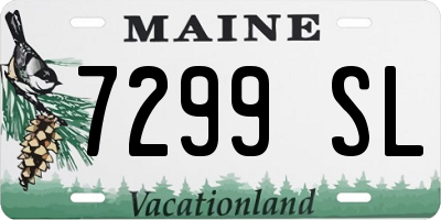 ME license plate 7299SL