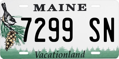 ME license plate 7299SN