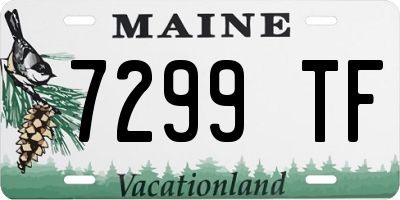 ME license plate 7299TF