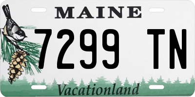 ME license plate 7299TN