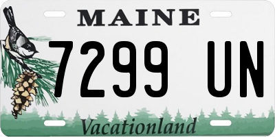 ME license plate 7299UN