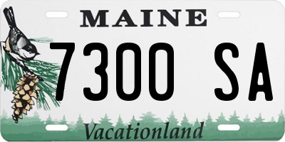 ME license plate 7300SA