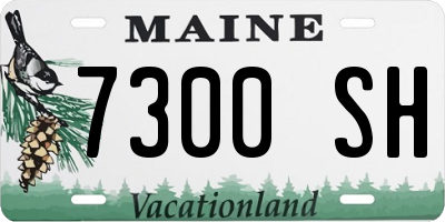ME license plate 7300SH