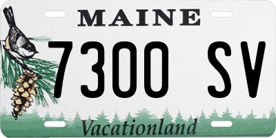ME license plate 7300SV