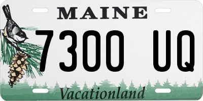 ME license plate 7300UQ