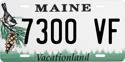 ME license plate 7300VF