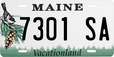 ME license plate 7301SA