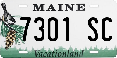 ME license plate 7301SC
