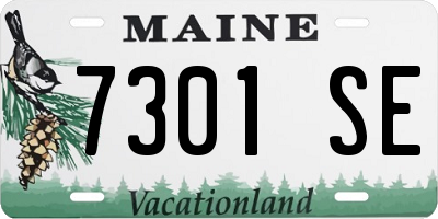 ME license plate 7301SE
