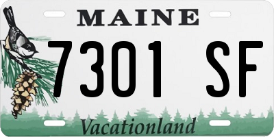 ME license plate 7301SF