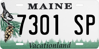 ME license plate 7301SP