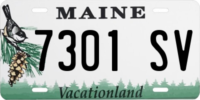 ME license plate 7301SV