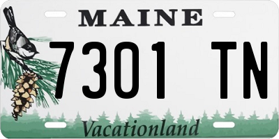 ME license plate 7301TN
