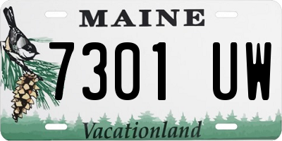 ME license plate 7301UW