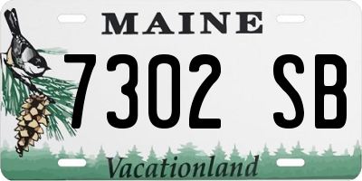 ME license plate 7302SB
