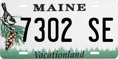 ME license plate 7302SE
