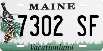ME license plate 7302SF