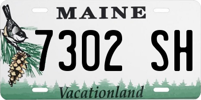 ME license plate 7302SH