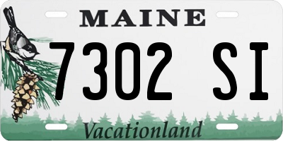 ME license plate 7302SI