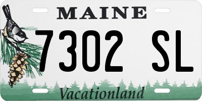 ME license plate 7302SL