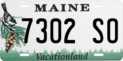 ME license plate 7302SO