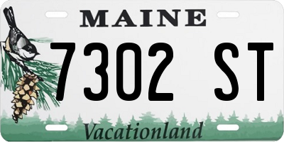 ME license plate 7302ST