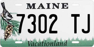 ME license plate 7302TJ