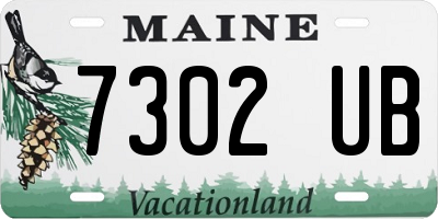 ME license plate 7302UB