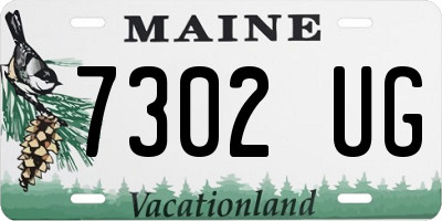 ME license plate 7302UG