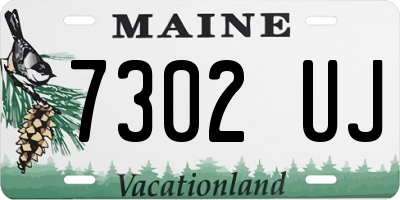 ME license plate 7302UJ