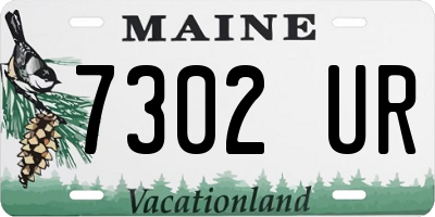 ME license plate 7302UR