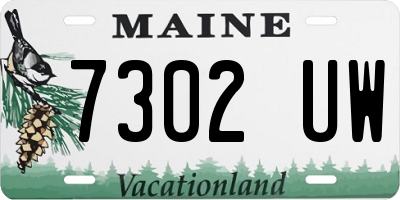 ME license plate 7302UW