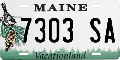 ME license plate 7303SA