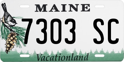 ME license plate 7303SC