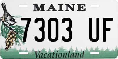 ME license plate 7303UF