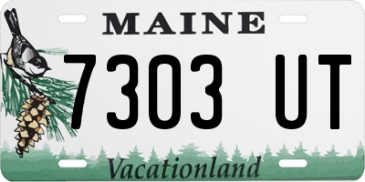 ME license plate 7303UT