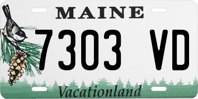 ME license plate 7303VD