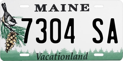 ME license plate 7304SA