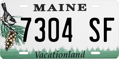 ME license plate 7304SF