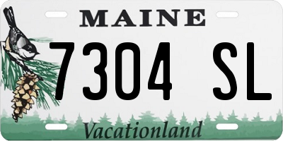 ME license plate 7304SL