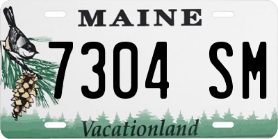 ME license plate 7304SM