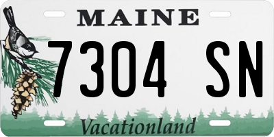 ME license plate 7304SN