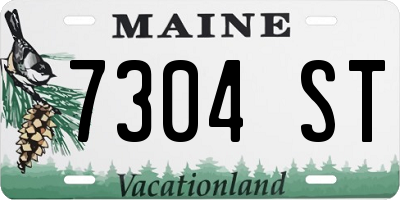 ME license plate 7304ST