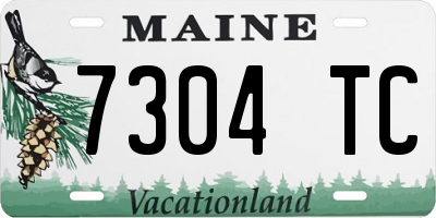 ME license plate 7304TC